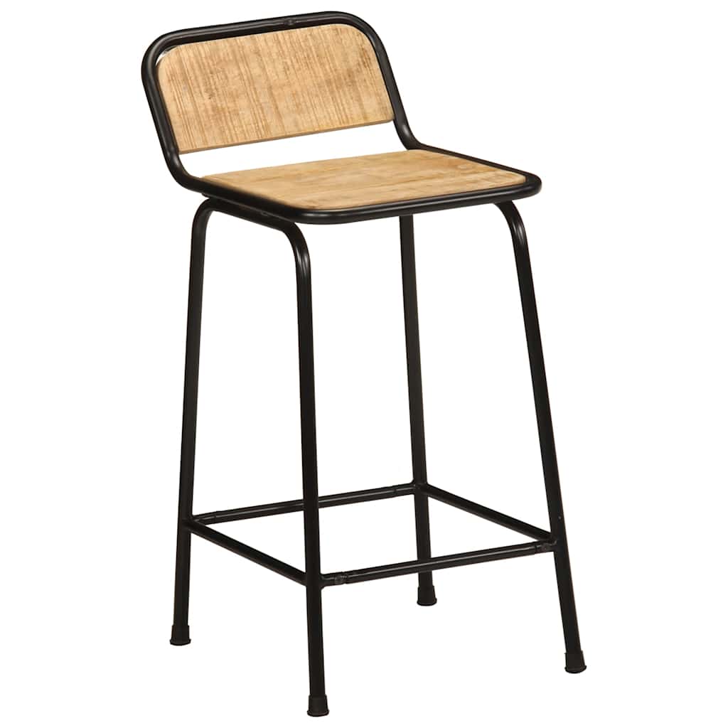 Tabourets De Bar Lot De 4 Bois Massif Manguier Brut-La-Fabrique-Industrielle
