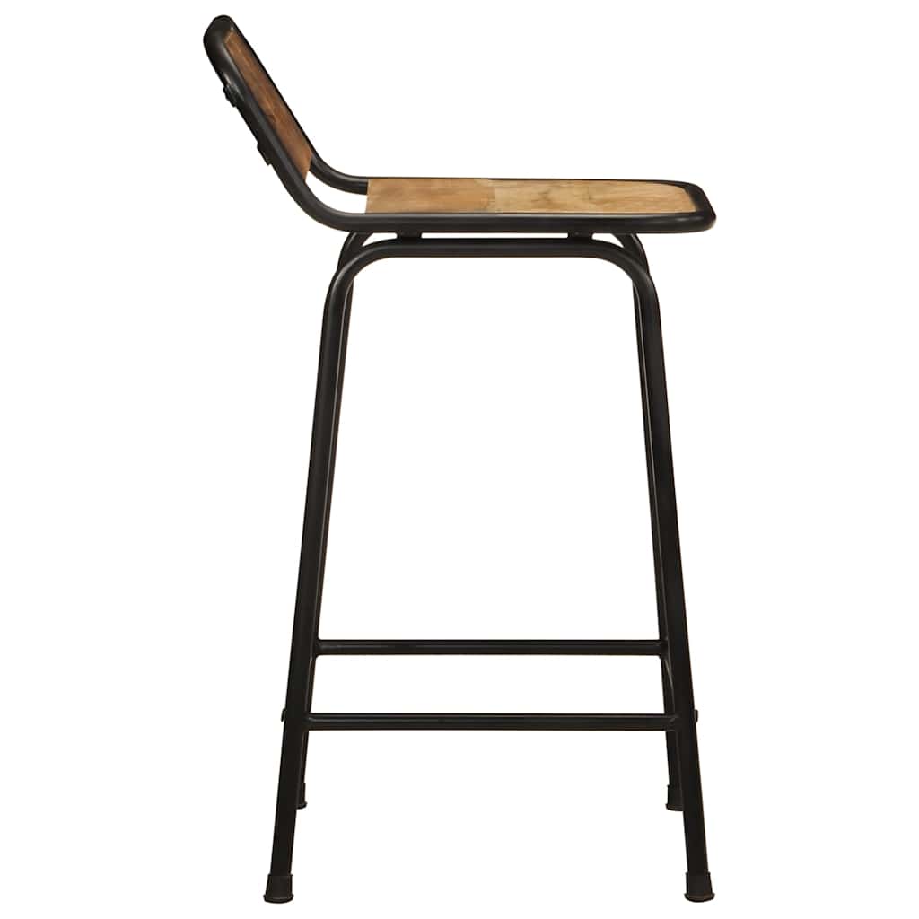 Tabourets De Bar Lot De 4 Bois Massif Manguier Brut-La-Fabrique-Industrielle
