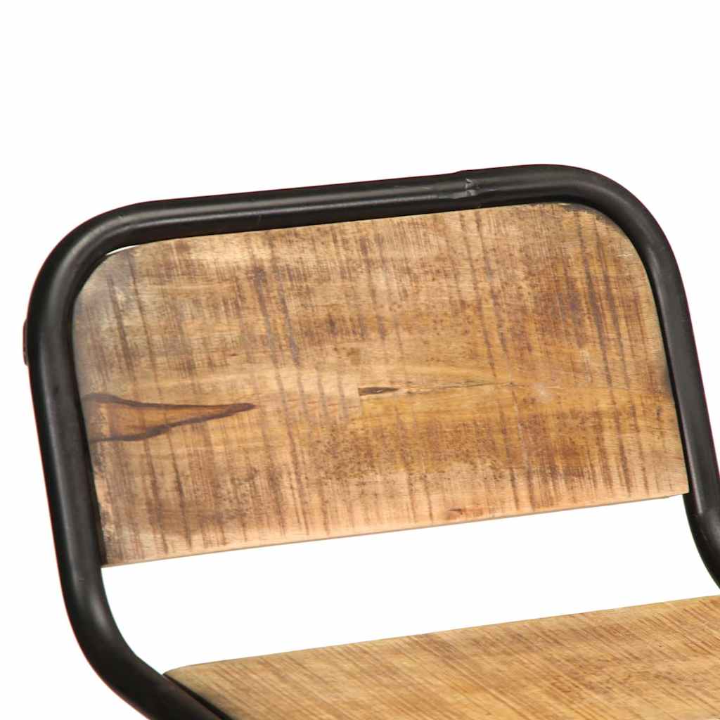 Tabourets De Bar Lot De 4 Bois Massif Manguier Brut-La-Fabrique-Industrielle