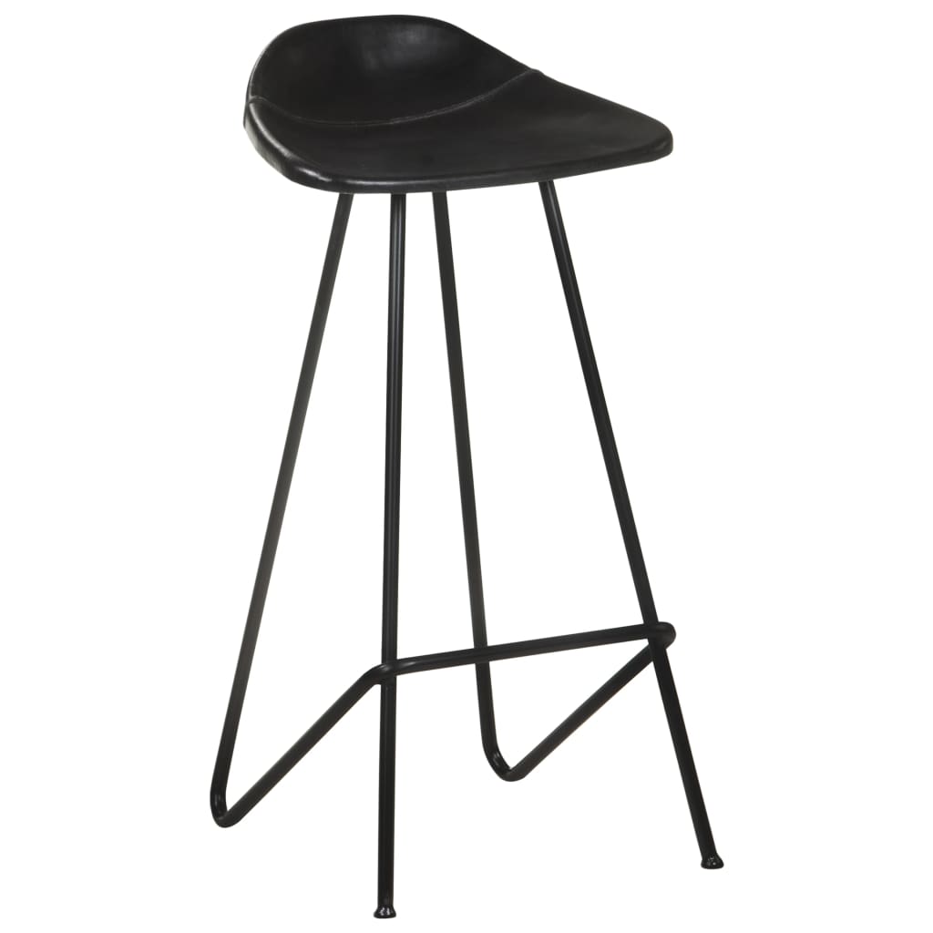 Tabourets De Bar Lot De 4 Cuir Véritable-La-Fabrique-Industrielle