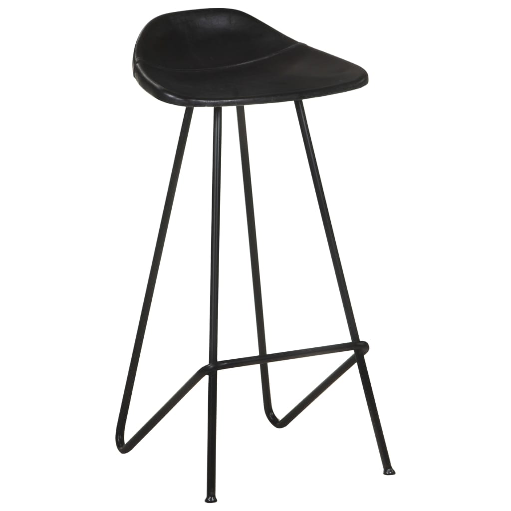 Tabourets De Bar Lot De 4 Cuir Véritable-La-Fabrique-Industrielle