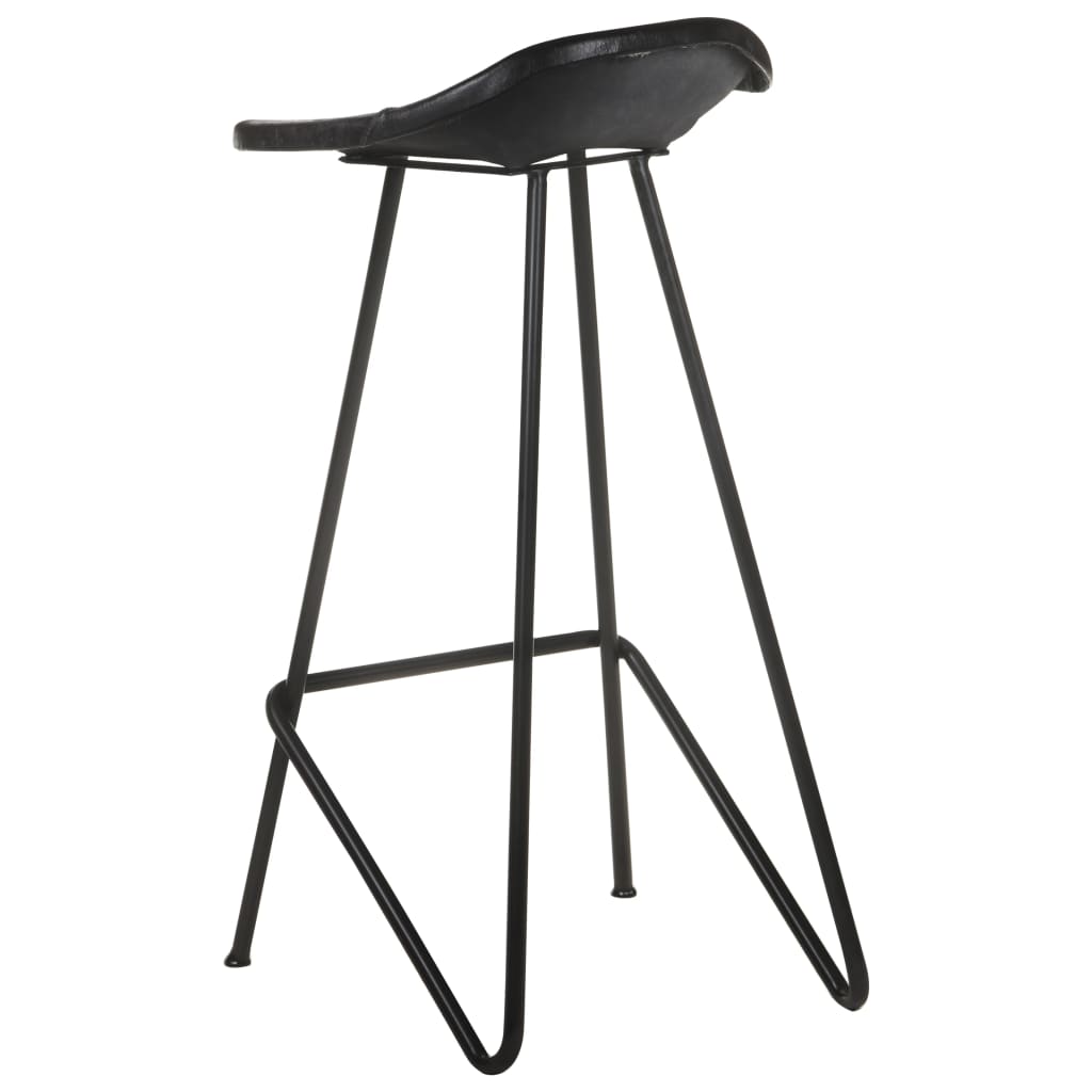 Tabourets De Bar Lot De 4 Cuir Véritable-La-Fabrique-Industrielle