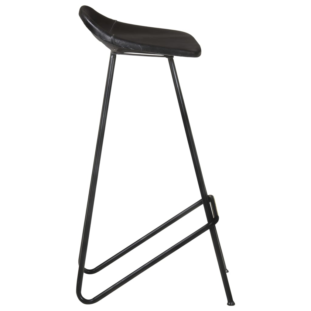 Tabourets De Bar Lot De 4 Cuir Véritable-La-Fabrique-Industrielle
