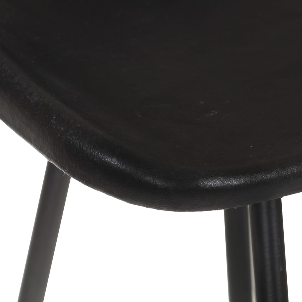 Tabourets De Bar Lot De 4 Cuir Véritable-La-Fabrique-Industrielle