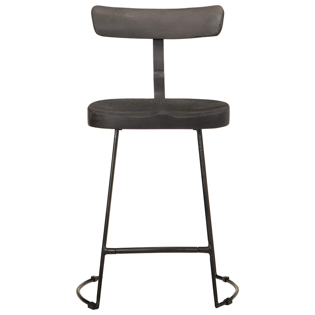 Tabourets de Bar en Bois et Métal Industriel Noir-La-Fabrique-Industrielle