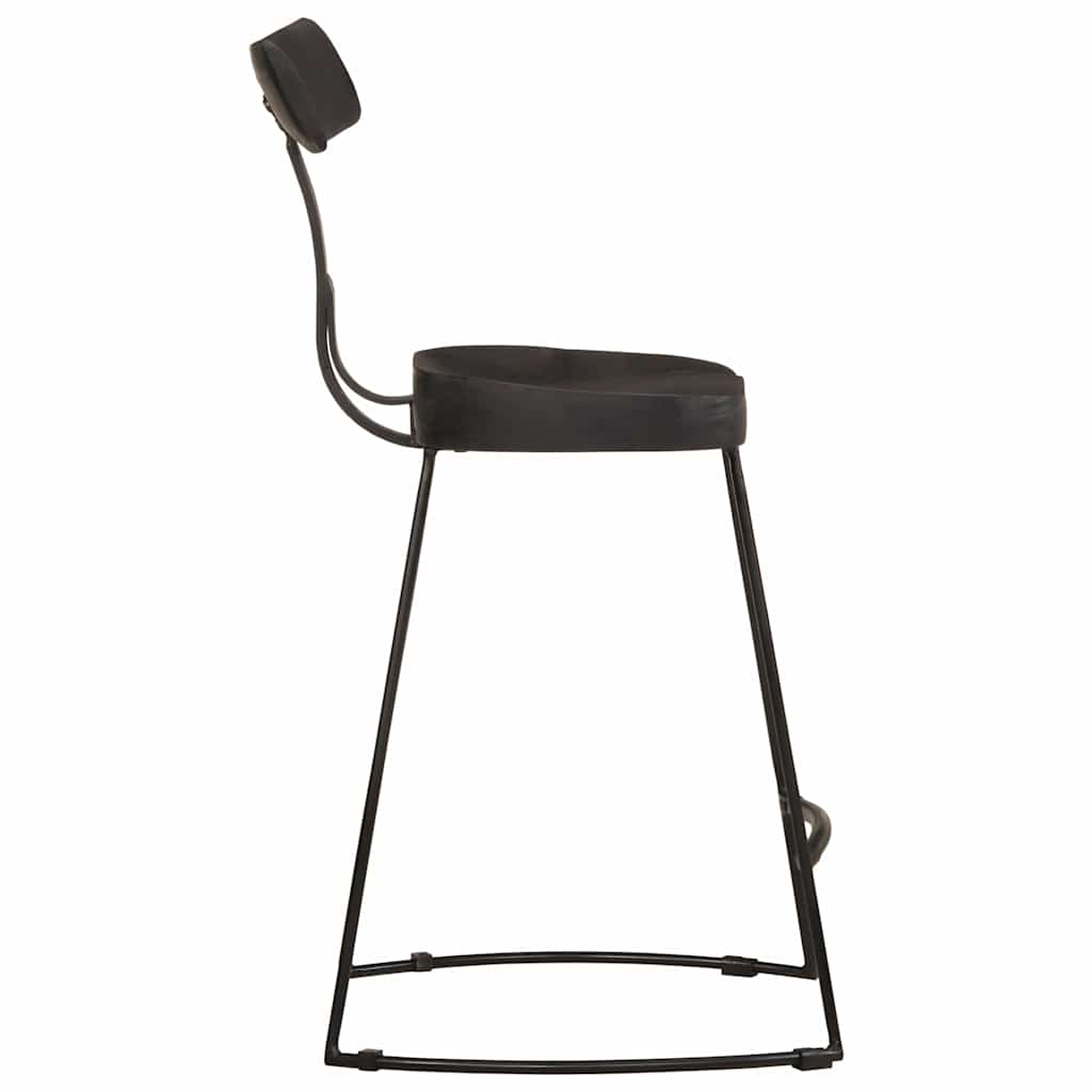 Tabourets de Bar en Bois et Métal Industriel Noir-La-Fabrique-Industrielle