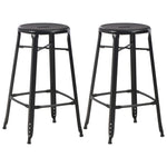 Tabourets de Bar en Métal Noir Design Industriel-Noir-2-La-Fabrique-Industrielle