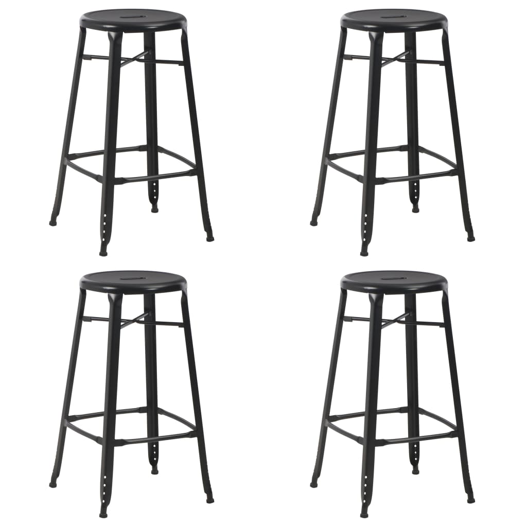 Tabourets de Bar en Métal Noir Design Industriel-Noir-4-La-Fabrique-Industrielle