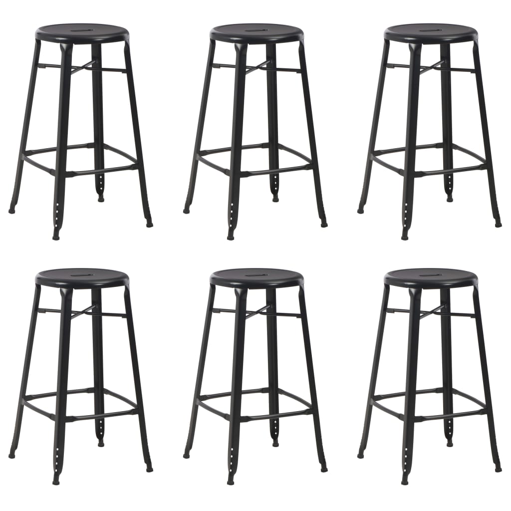 Tabourets de Bar en Métal Noir Design Industriel-Noir-6-La-Fabrique-Industrielle
