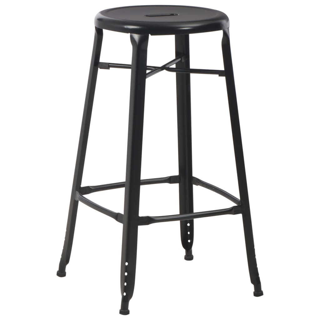 Tabourets de Bar en Métal Noir Design Industriel-La-Fabrique-Industrielle