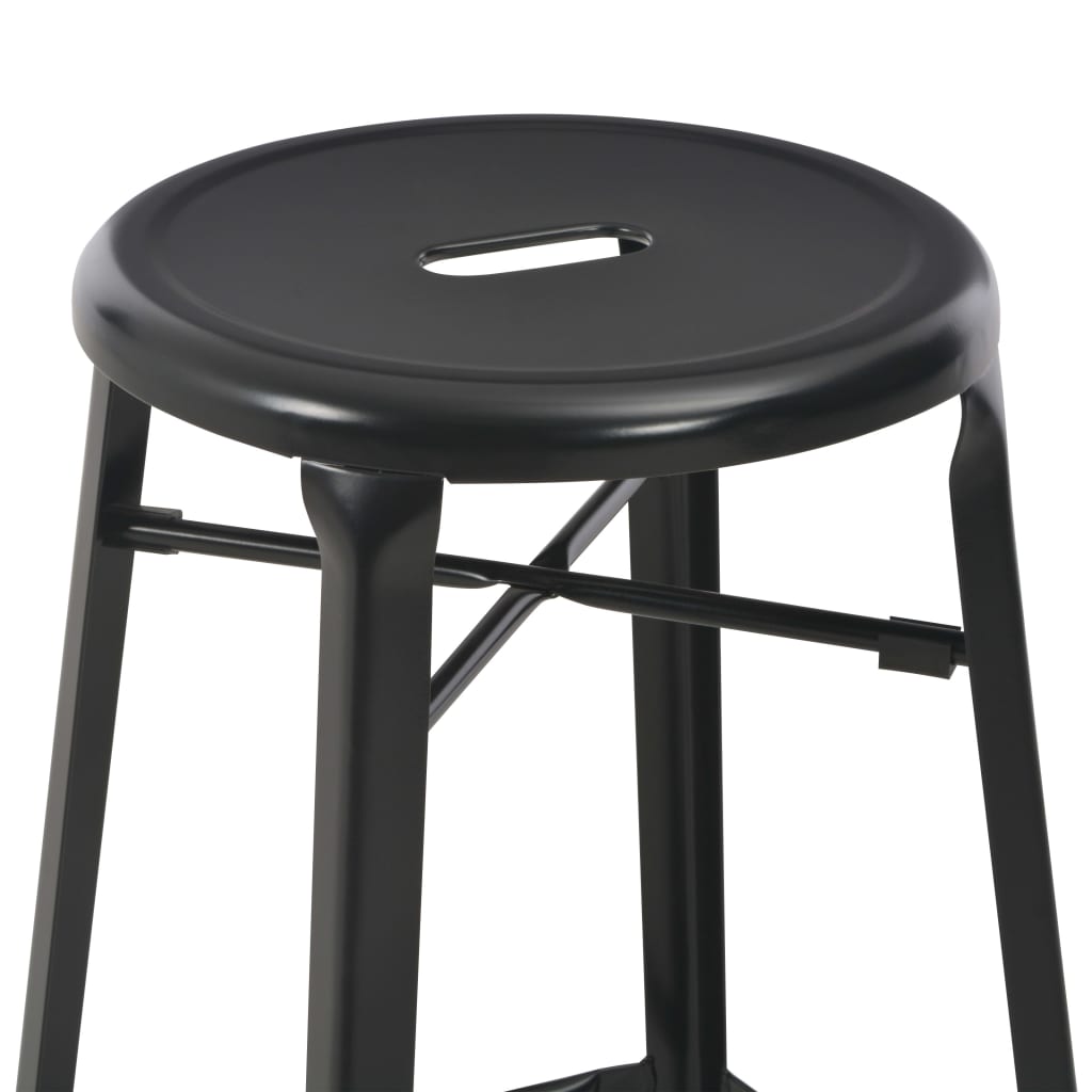 Tabourets de Bar en Métal Noir Design Industriel-La-Fabrique-Industrielle