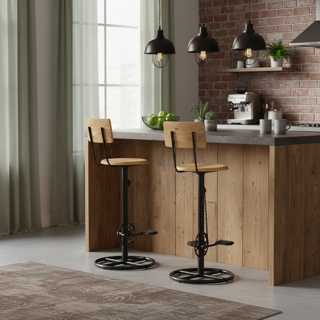 Tabourets De Bar Lot De 2 Bois Massif De Manguier