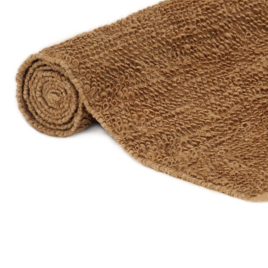 Tapis À Poils Bouclés Fait À La Main Jute Et Coton-La-Fabrique-Industrielle
