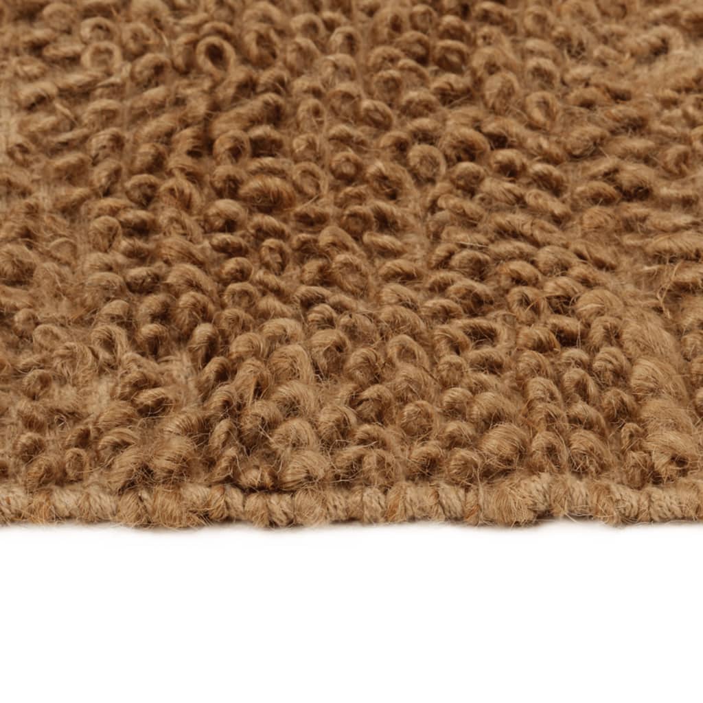 Tapis À Poils Bouclés Fait À La Main Jute Et Coton-La-Fabrique-Industrielle
