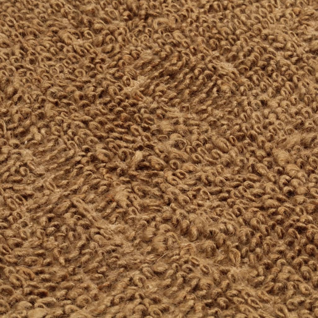 Tapis À Poils Bouclés Fait À La Main Jute Et Coton-La-Fabrique-Industrielle