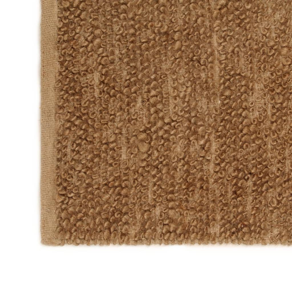 Tapis À Poils Bouclés Fait À La Main Jute Et Coton-La-Fabrique-Industrielle