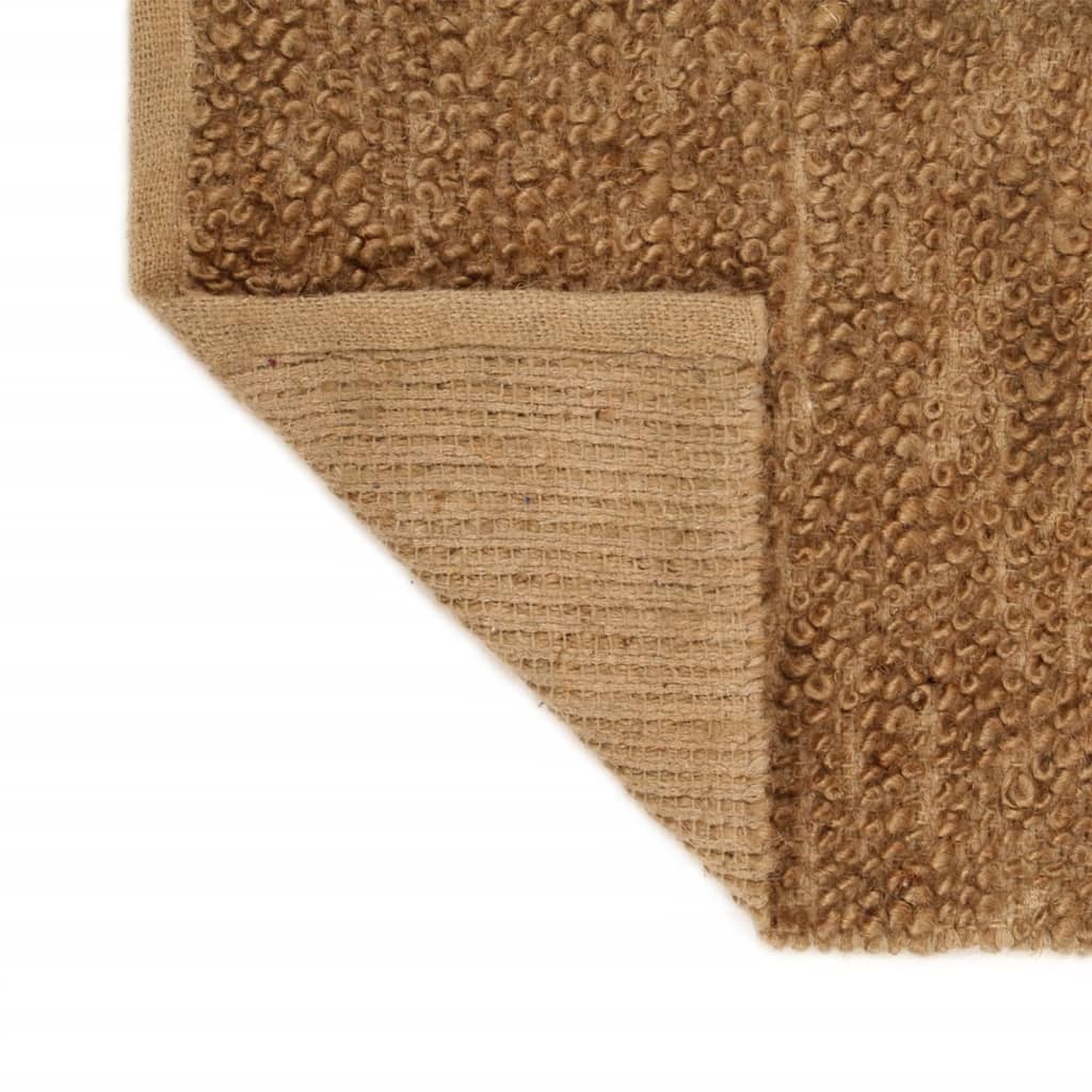 Tapis À Poils Bouclés Fait À La Main Jute Et Coton-La-Fabrique-Industrielle