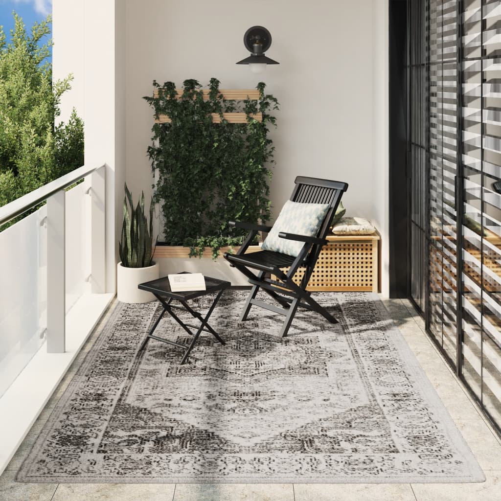 Tapis Arbizu Intérieur Extérieur Design Vintage-Gris-200 x 280 cm-La-Fabrique-Industrielle