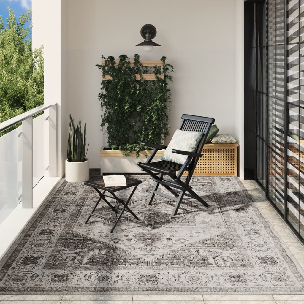 Tapis Arbizu Intérieur Extérieur Design Vintage-Gris-240 x 340 cm-La-Fabrique-Industrielle