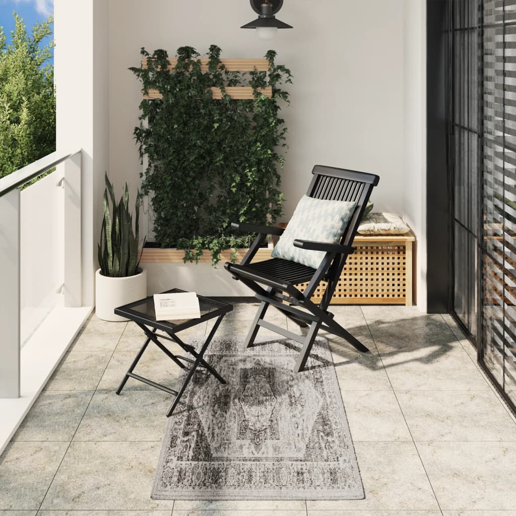 Tapis Arbizu Intérieur Extérieur Design Vintage-Gris-80 x 150 cm-La-Fabrique-Industrielle