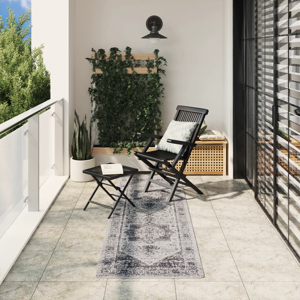 Tapis Arbizu Intérieur Extérieur Design Vintage-Gris-80 x 250 cm-La-Fabrique-Industrielle