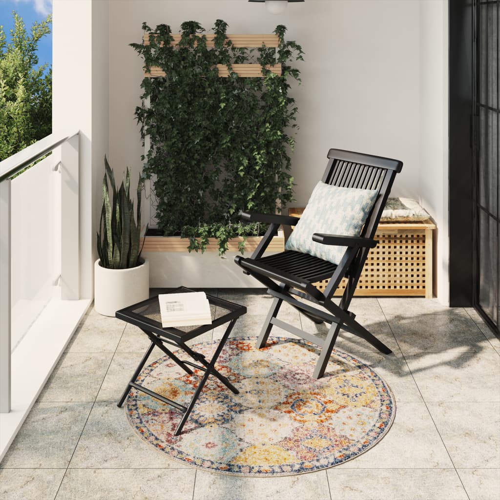 Tapis Arbizu Intérieur Extérieur Design Vintage-Multicolore-Ø 120 cm-La-Fabrique-Industrielle