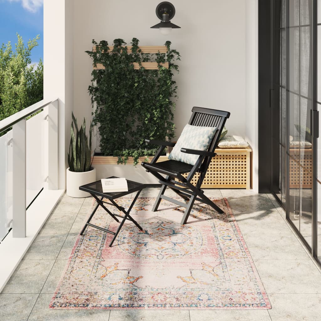 Tapis Arbizu Intérieur Extérieur Design Vintage-Rose-140 x 200 cm-La-Fabrique-Industrielle