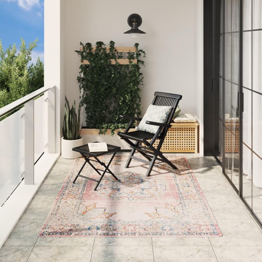 Tapis Arbizu Intérieur Extérieur Design Vintage-Rose-160 x 230 cm-La-Fabrique-Industrielle