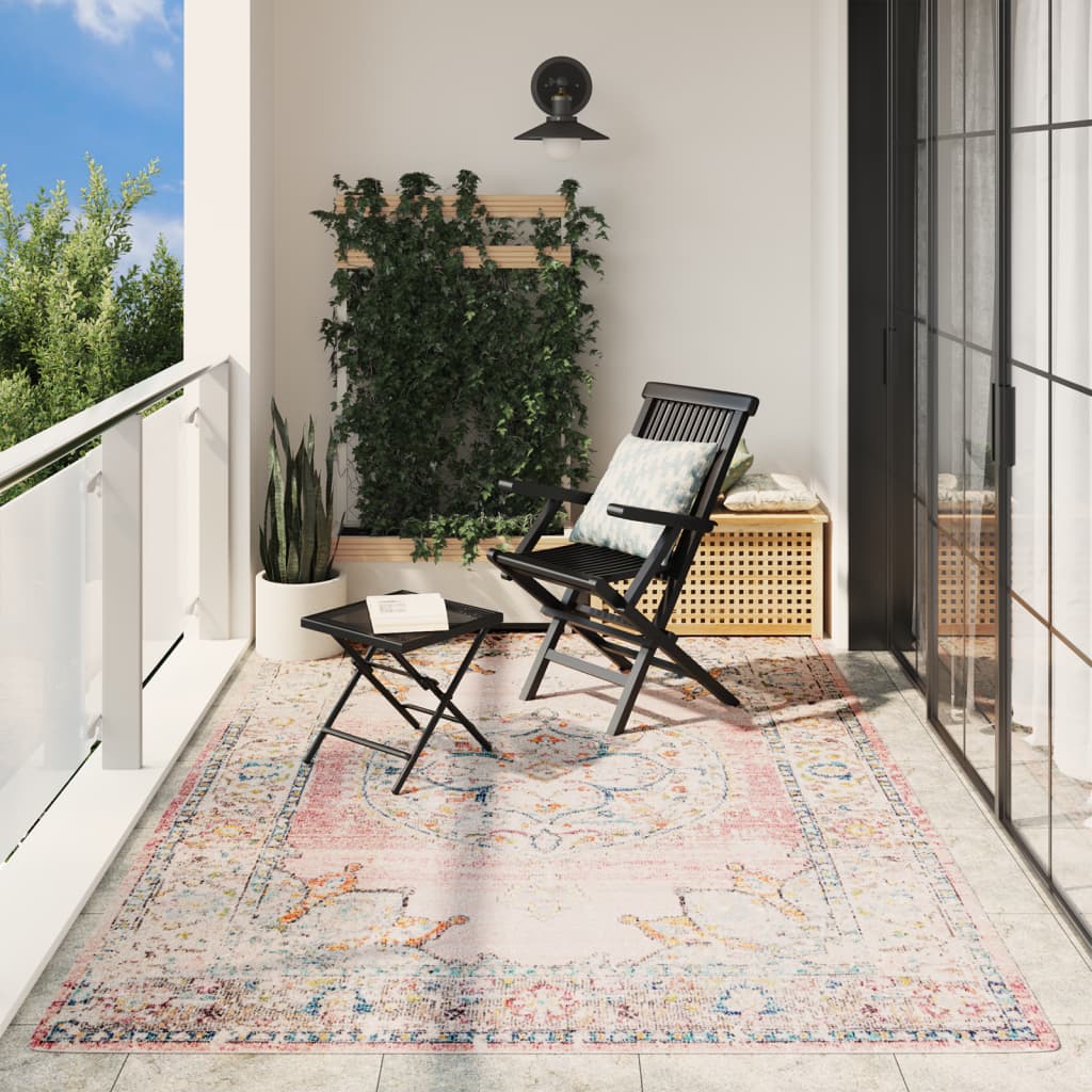 Tapis Arbizu Intérieur Extérieur Design Vintage-Rose-200 x 280 cm-La-Fabrique-Industrielle