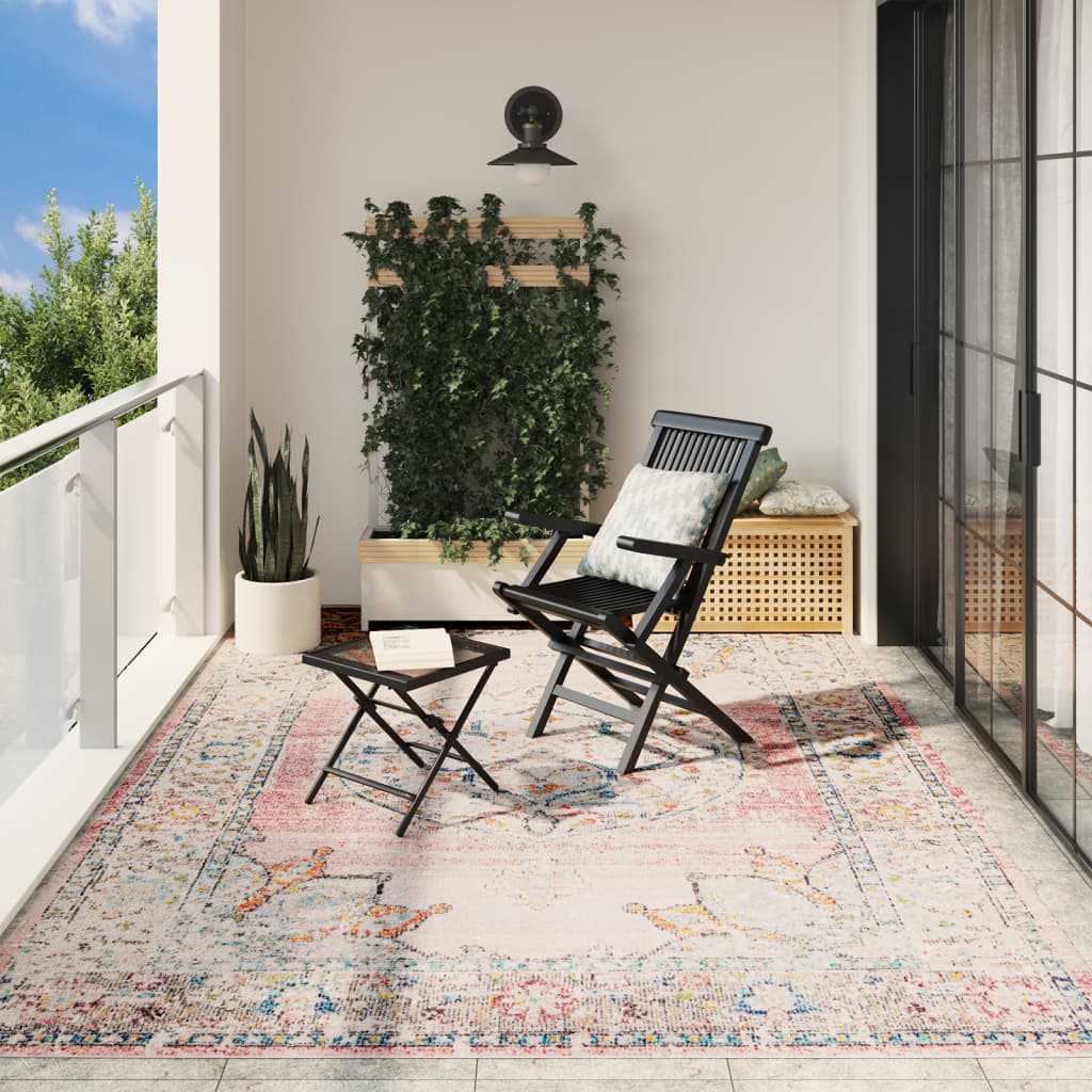 Tapis Arbizu Intérieur Extérieur Design Vintage-Rose-240 x 340 cm-La-Fabrique-Industrielle