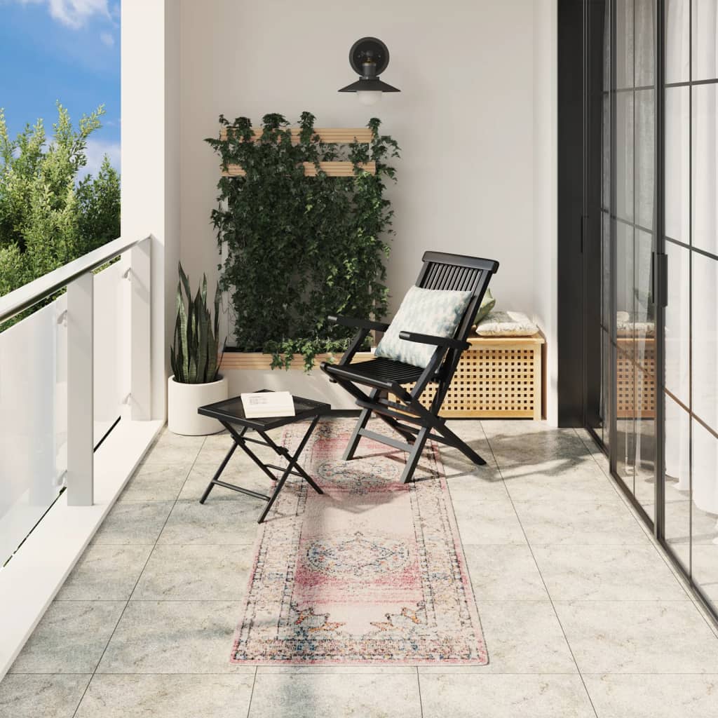 Tapis Arbizu Intérieur Extérieur Design Vintage-Rose-80 x 250 cm-La-Fabrique-Industrielle