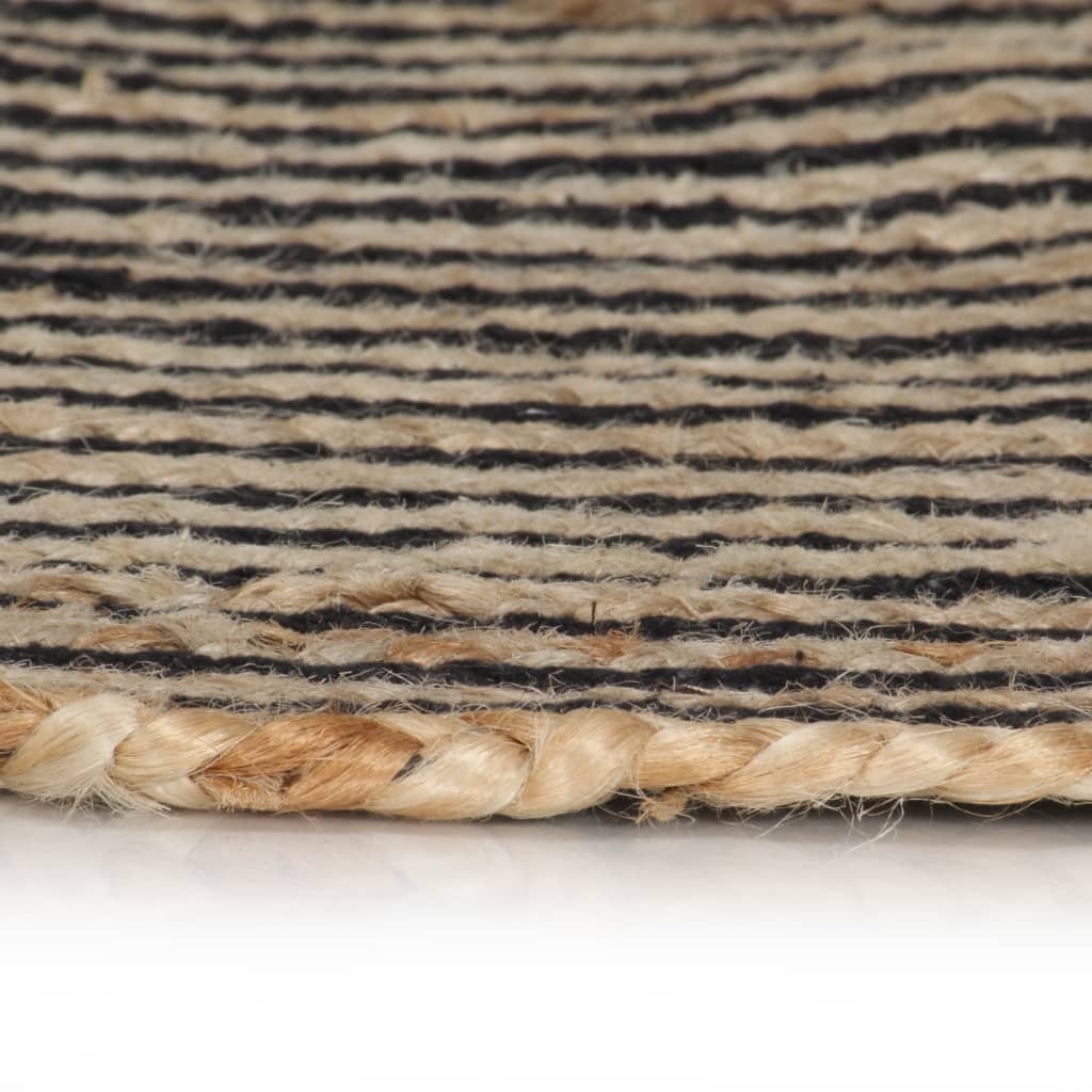 Tapis Fait À La Main Jute Avec Design De Spirale-La-Fabrique-Industrielle