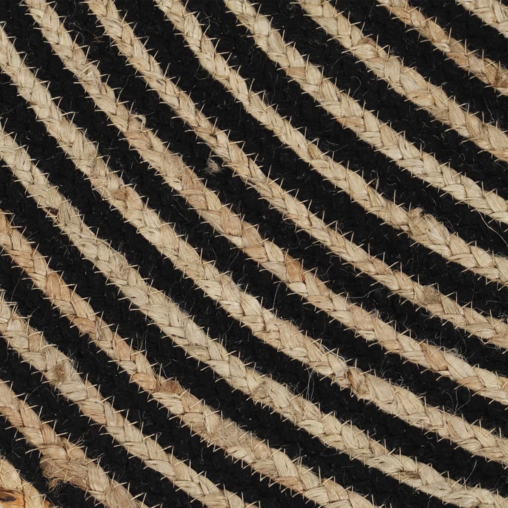 Tapis Fait À La Main Jute Avec Design De Spirale-La-Fabrique-Industrielle