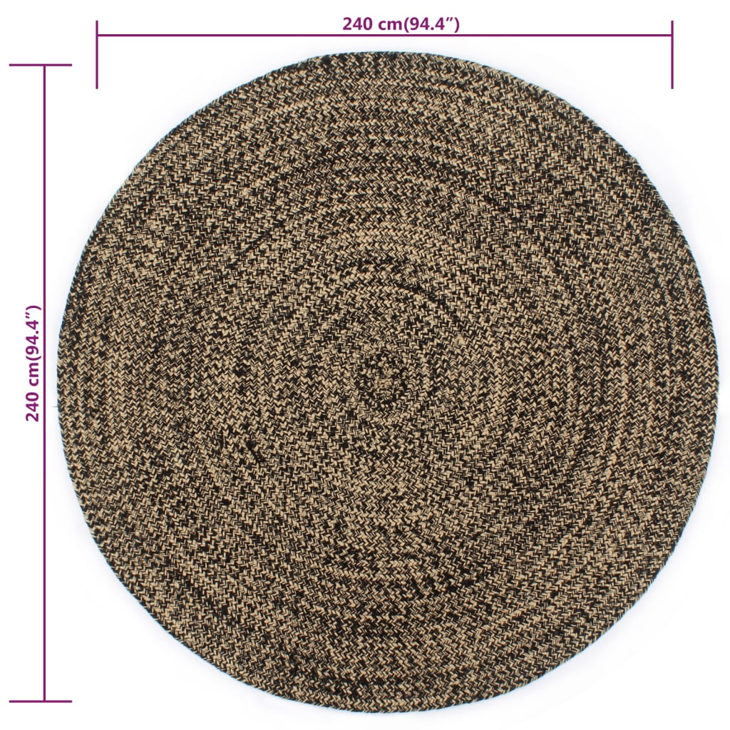 Tapis Fait À La Main Jute Et Marron-La-Fabrique-Industrielle