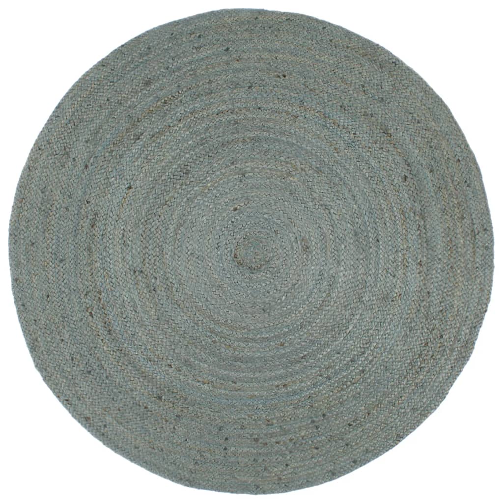 Tapis Fait À La Main Jute Rond-Vert olive-240 cm-La-Fabrique-Industrielle