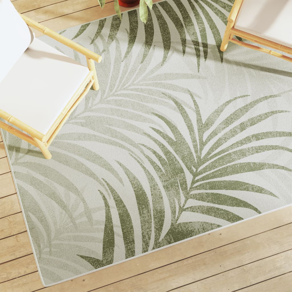 Tapis Intérieur Extérieur À Poils Courts 160X230Cm Antidérapant-Feuille-160 x 230 cm-La-Fabrique-Industrielle