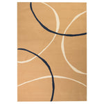 Tapis Moderne Design De Cercles Marron-La-Fabrique-Industrielle