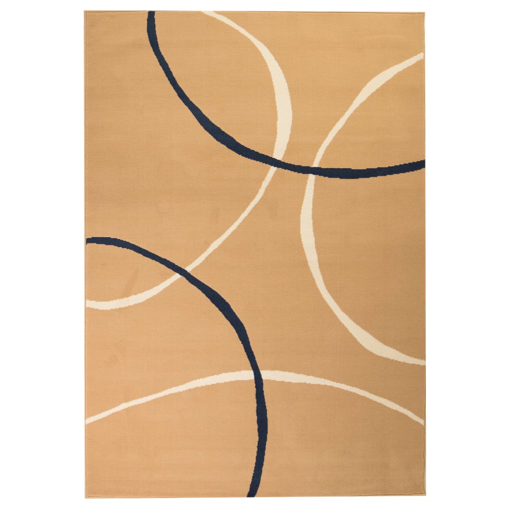 Tapis Moderne Design De Cercles Marron-La-Fabrique-Industrielle