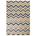 Tapis Moderne Design De Marron/Noir/Bleu-La-Fabrique-Industrielle