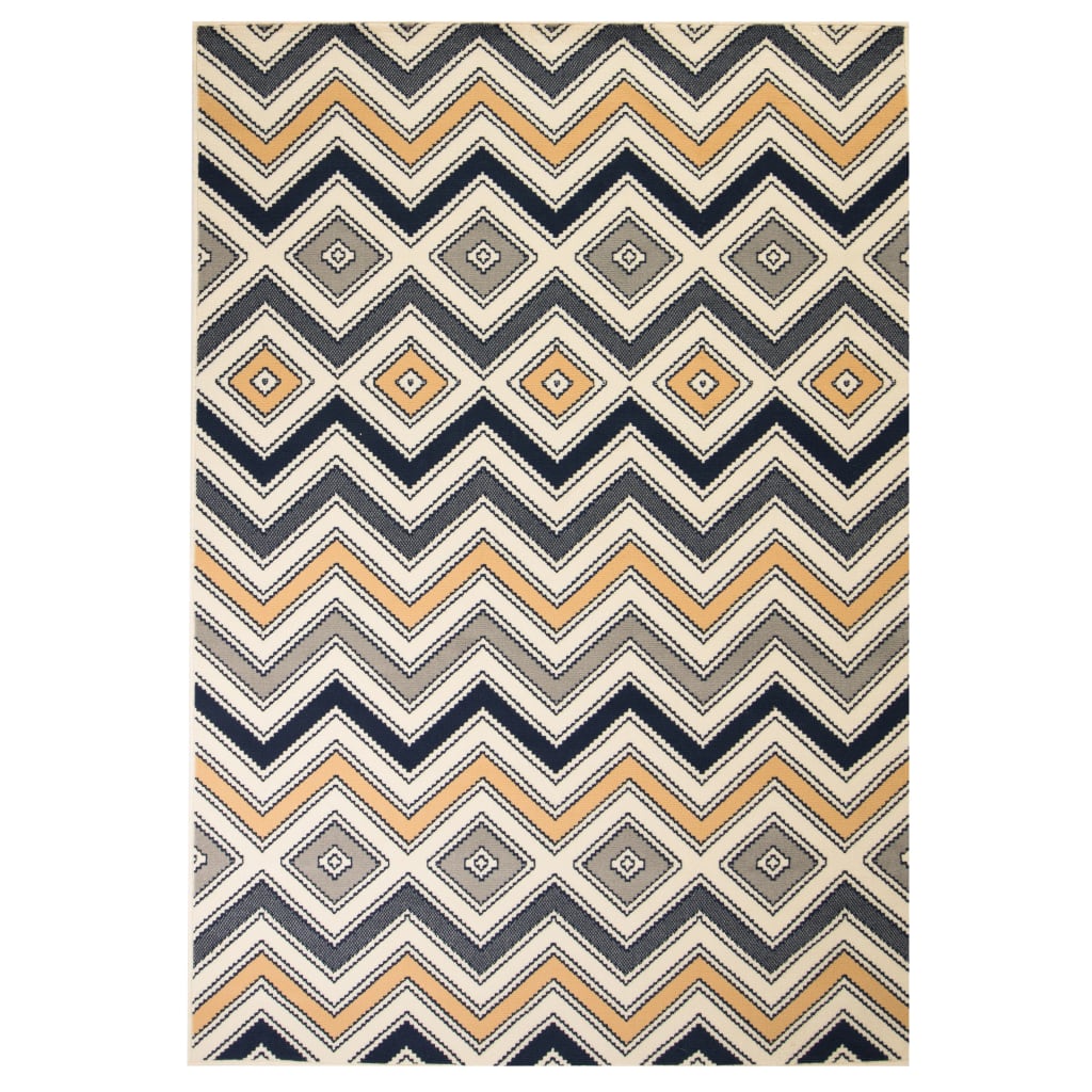 Tapis Moderne Design De Marron/Noir/Bleu-La-Fabrique-Industrielle