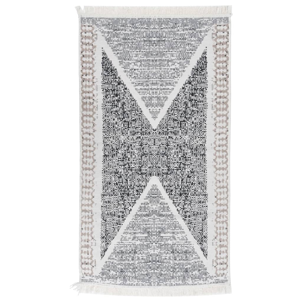Tapis Noir Et Gris Coton-120 x 180 cm-La-Fabrique-Industrielle