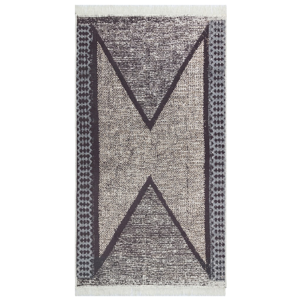 Tapis Noir Et Gris Coton-La-Fabrique-Industrielle