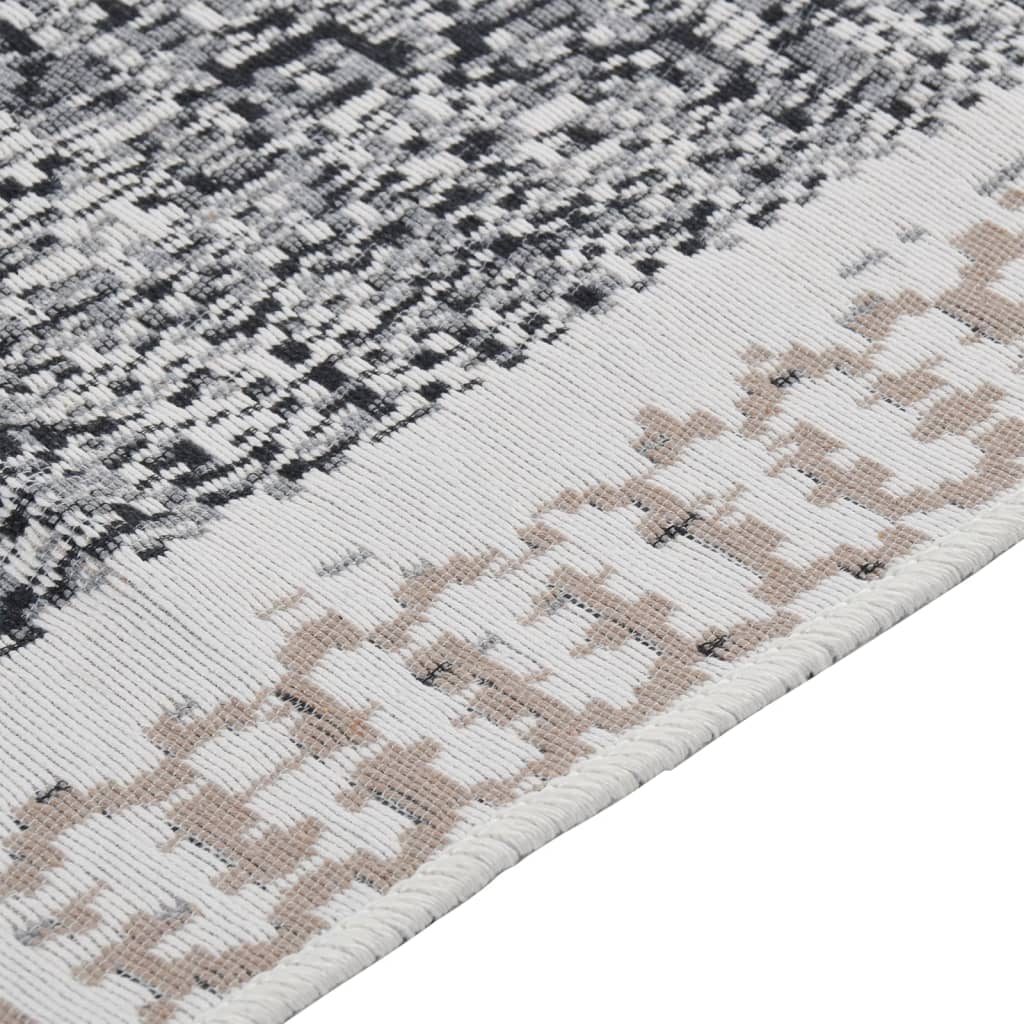 Tapis Noir Et Gris Coton-La-Fabrique-Industrielle