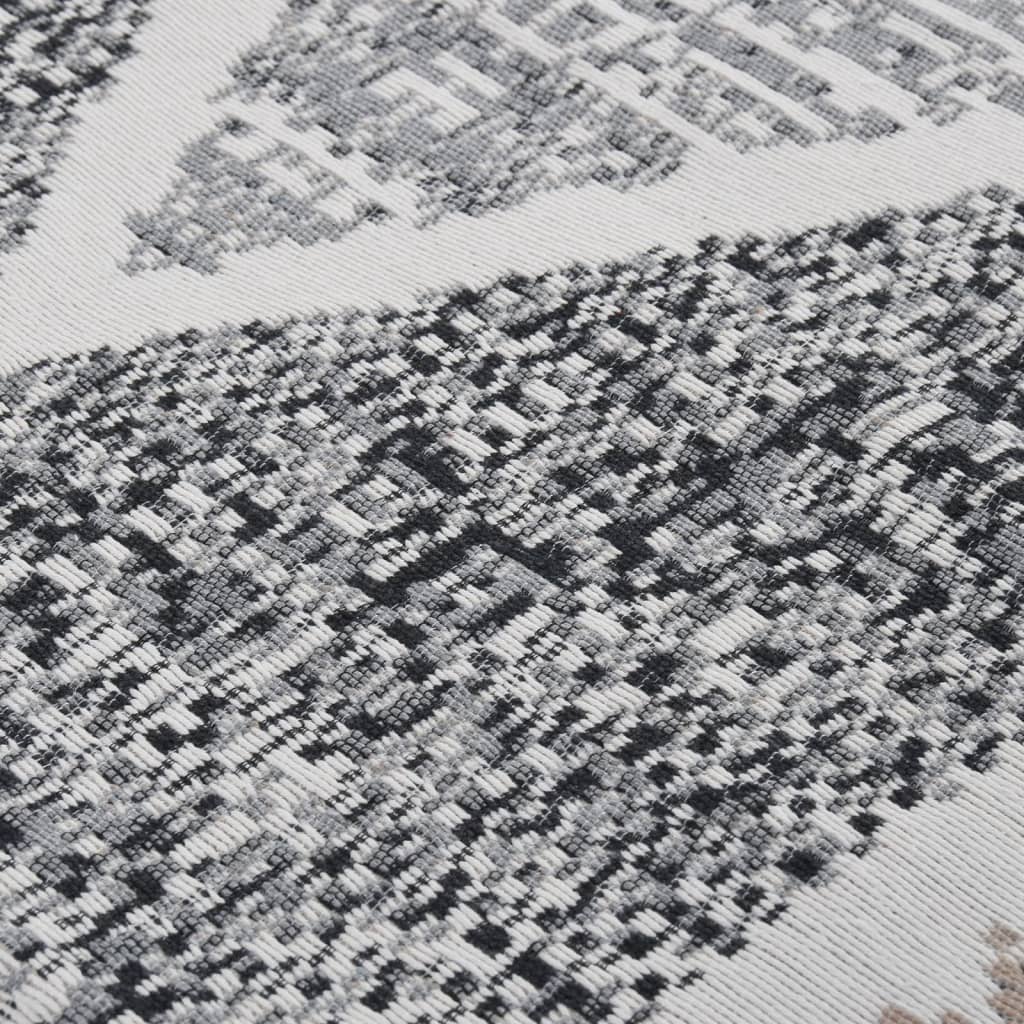 Tapis Noir Et Gris Coton-La-Fabrique-Industrielle