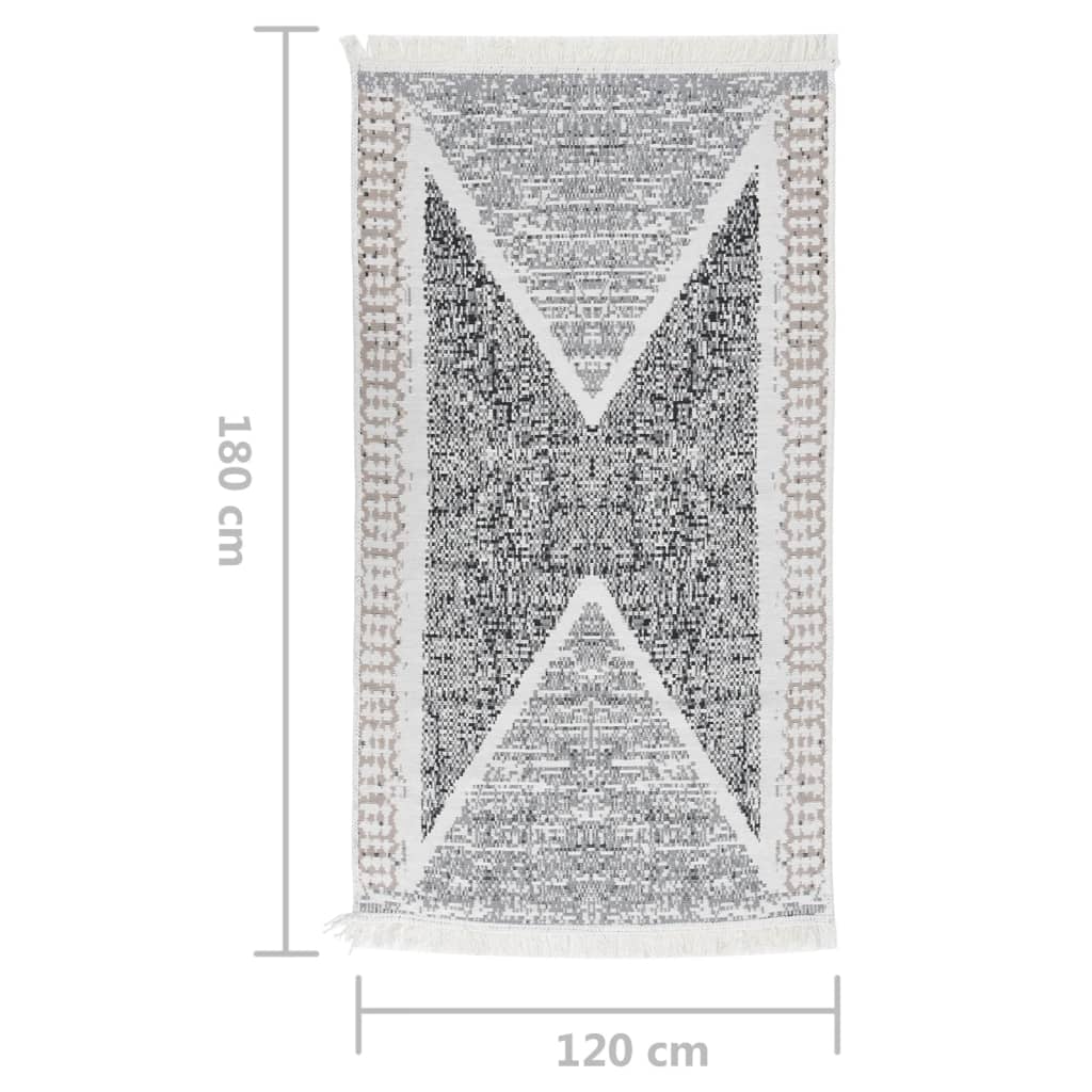 Tapis Noir Et Gris Coton-La-Fabrique-Industrielle