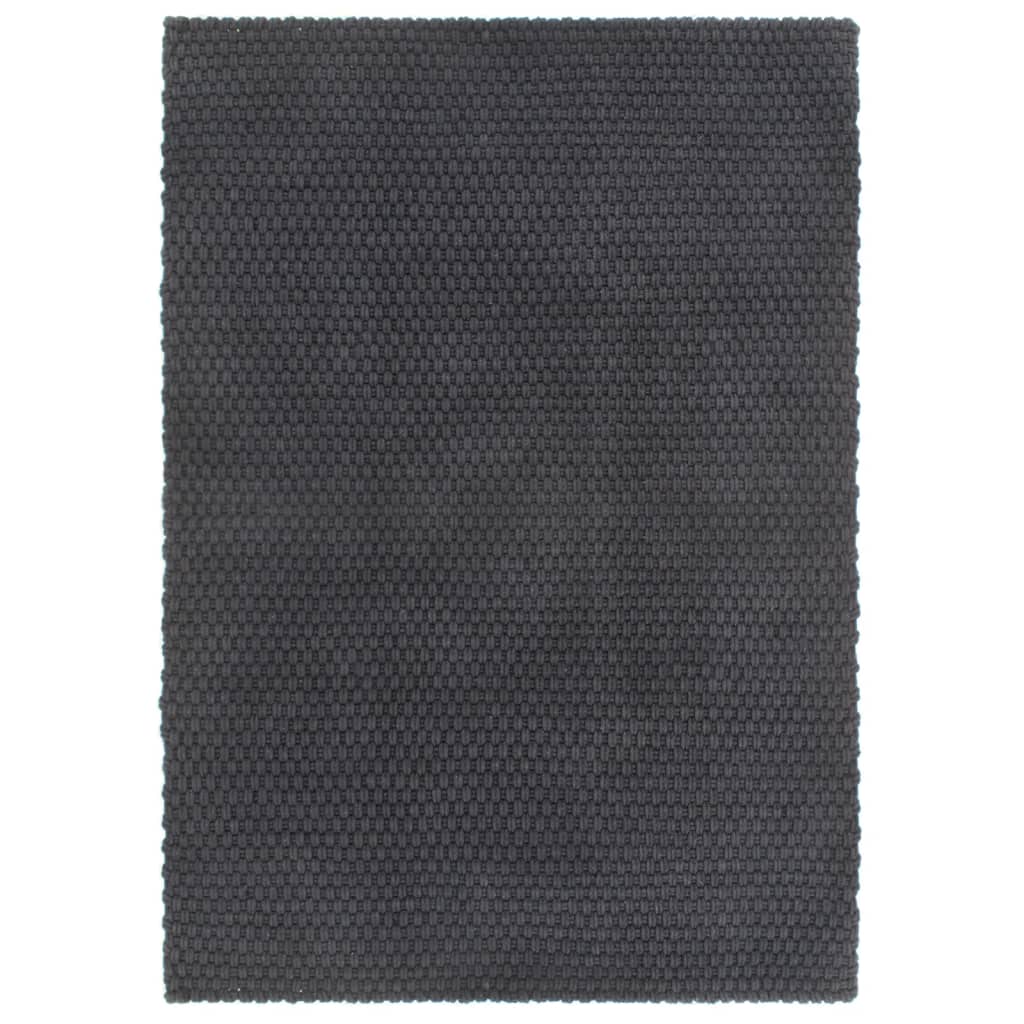 Tapis Rectangulaire Coton-Anthracite-200 x 300 cm-La-Fabrique-Industrielle