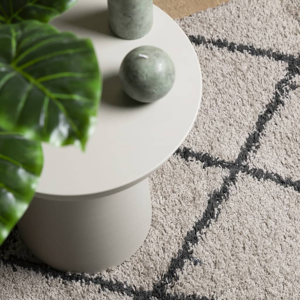 Tapis Shaggy À Poils Longs Moderne Beige Anthracite Beige Et Anthracite-La-Fabrique-Industrielle