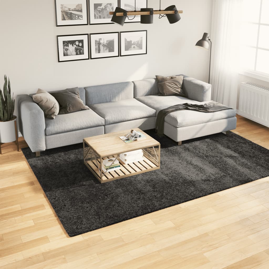 Tapis Shaggy Pamplona Poils Longs Moderne Anthracite-200 x 280 cm-La-Fabrique-Industrielle