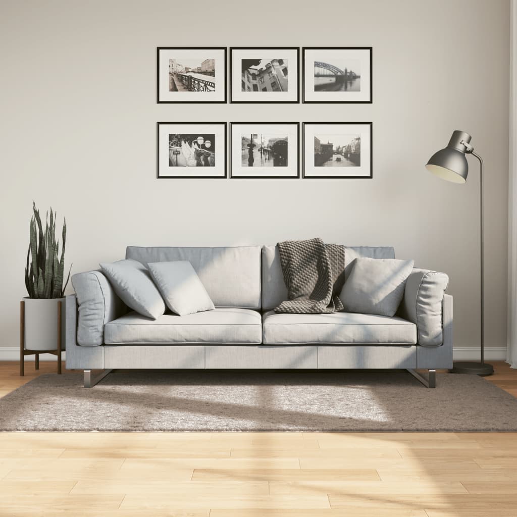 Tapis Shaggy Pamplona Poils Longs Moderne Beige-100 x 200 cm-La-Fabrique-Industrielle