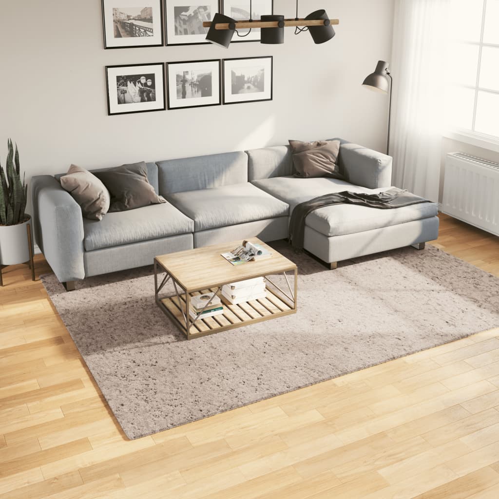 Tapis Shaggy Pamplona Poils Longs Moderne Beige-200 x 280 cm-La-Fabrique-Industrielle